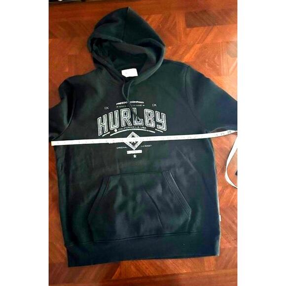 Hurley Freedom Company Black Hoodie Pullover Sweatshirt NWT Size L - Picture 4 of 16